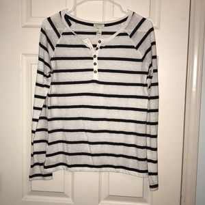 Forever 21 black and white striped long sleeve